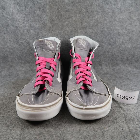 Vans Shoes Womens 9.5 Sk8 Hi Sneakers Casual High Top Trainer Skateboarding Grey - Picture 2 of 11